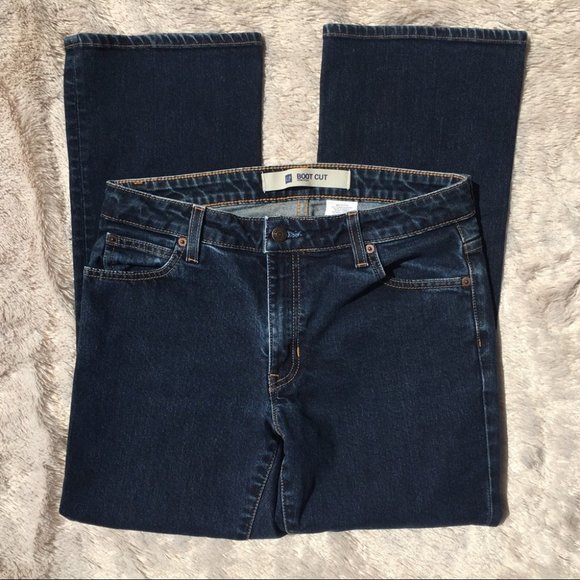 GAP Bootcut Mid Rise Dark Wash Jeans Size 10 - Picture 1 of 6